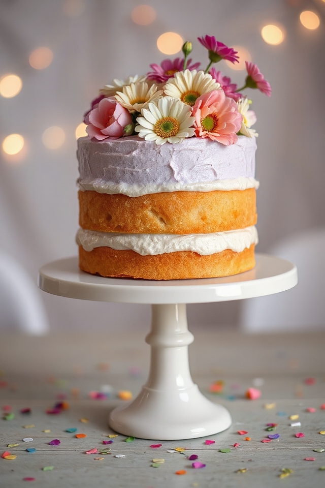 baking a celebratory cake