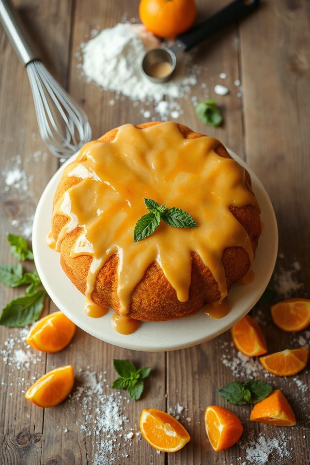 citrusy cake baking instructions