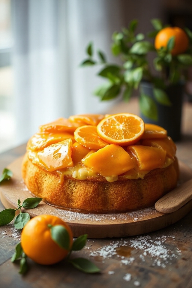 clementine cake baking process