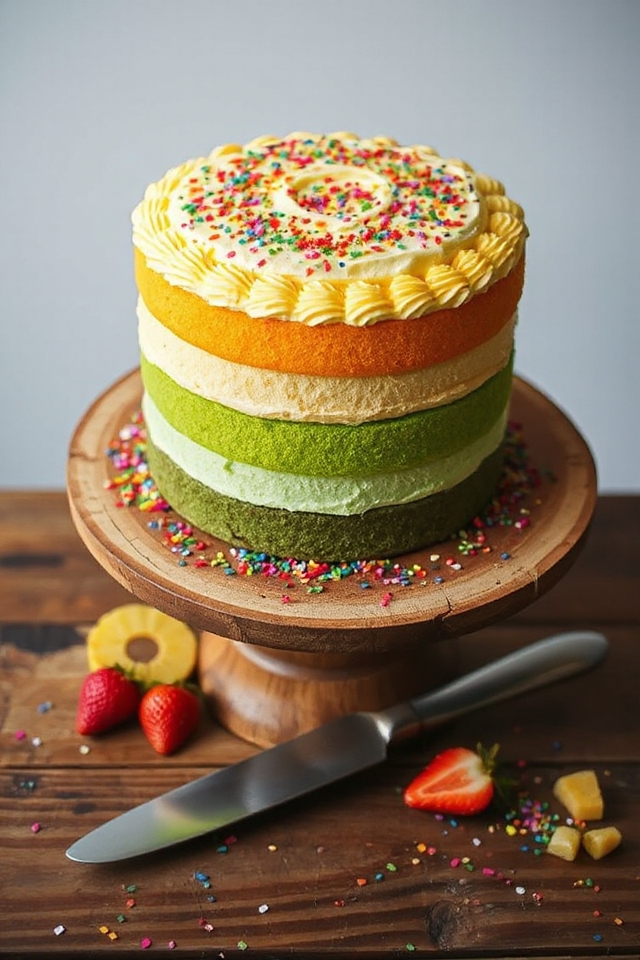 colorful layered cake recipe