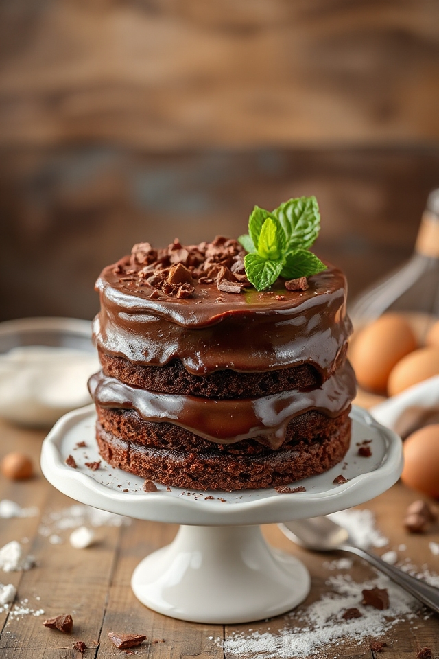 creamy chocolate cake batter