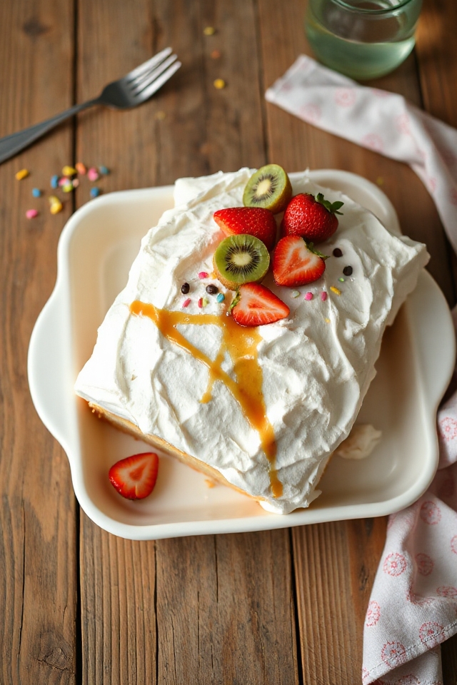 creamy sponge soaked cake