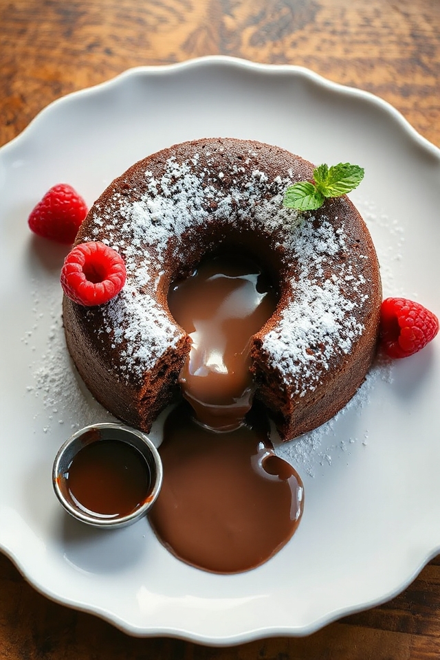 decadent molten chocolate dessert