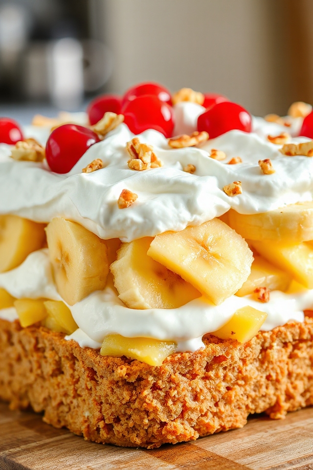 delicious banana split cake