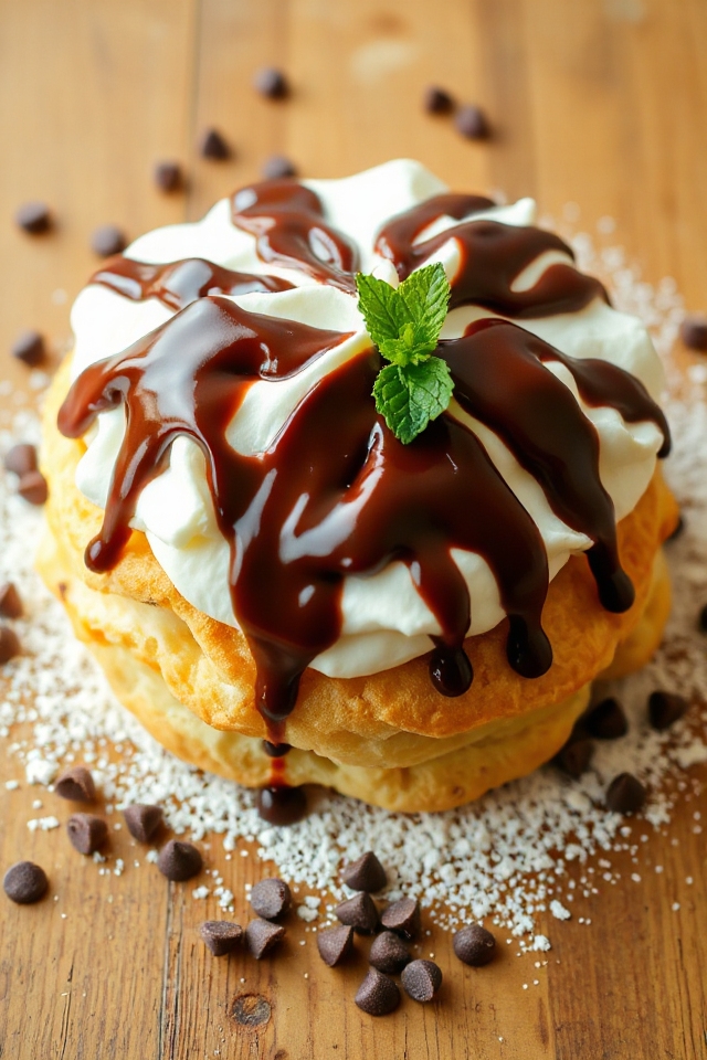 delicious cream puff dessert