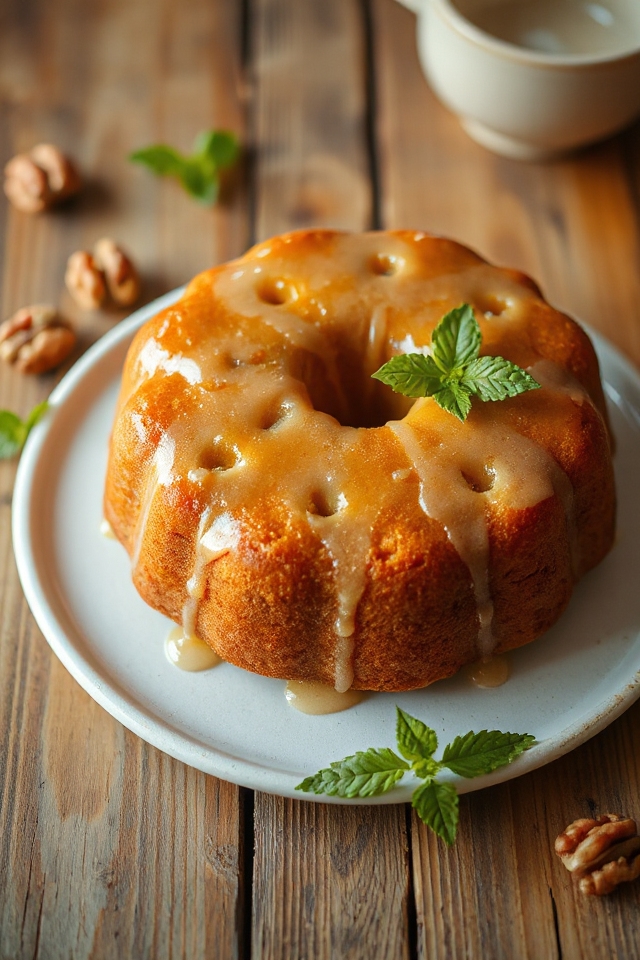 delicious homemade rum cake