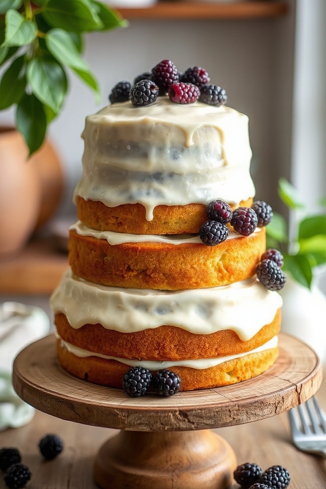 delightful homemade blackberry cake
