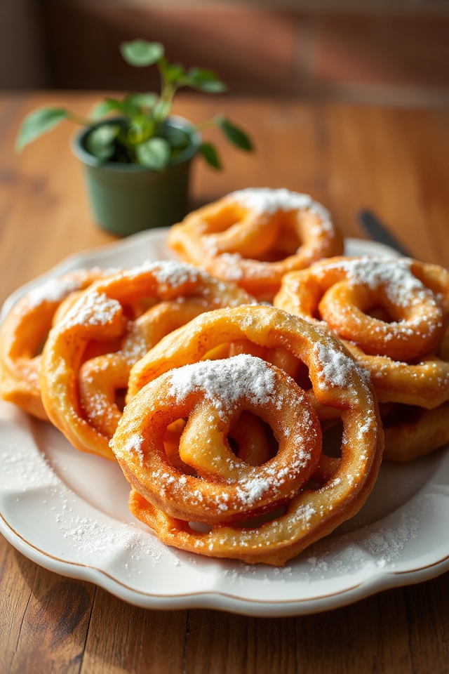fry golden brown funnel cakes