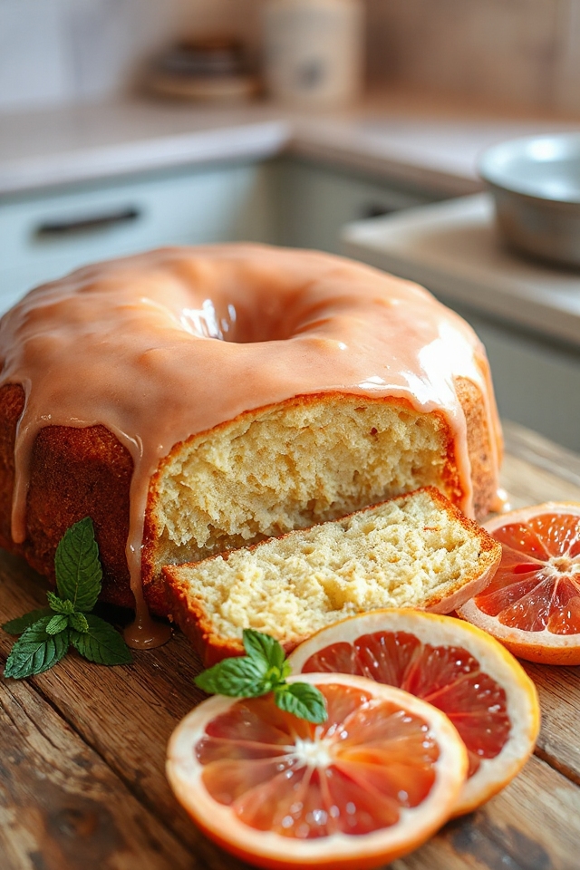 grapefruit cake baking process