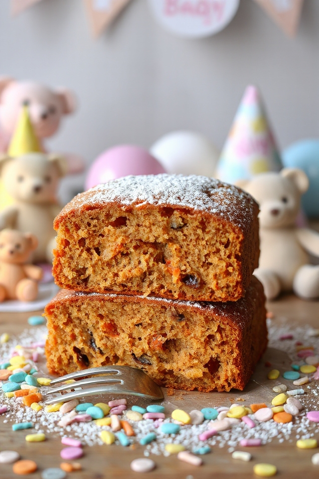 healthy carrot raisin birthday cake