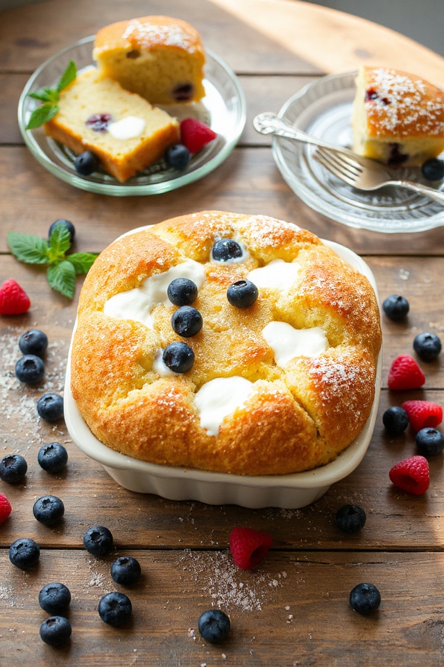 lemon infused ricotta dessert
