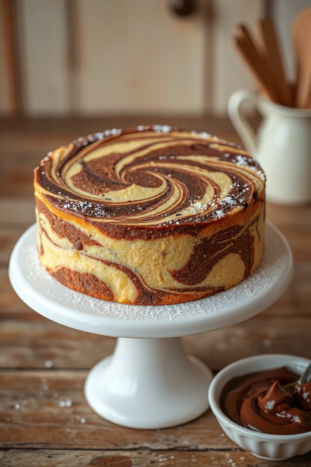 marble cake baking process