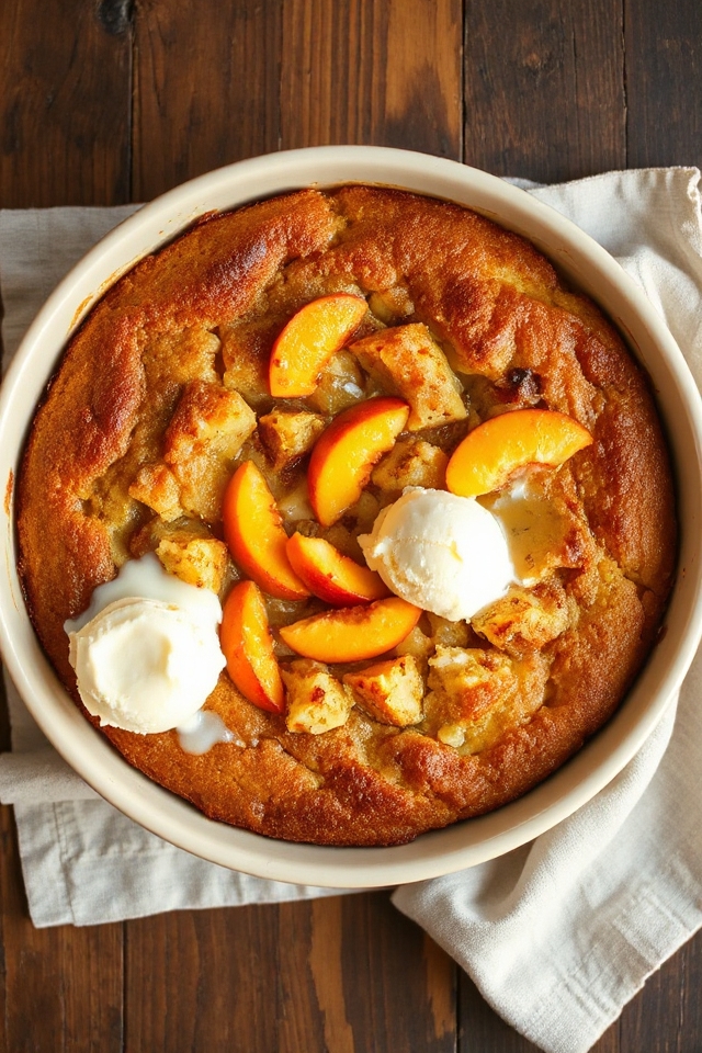 peach dessert baking recipe