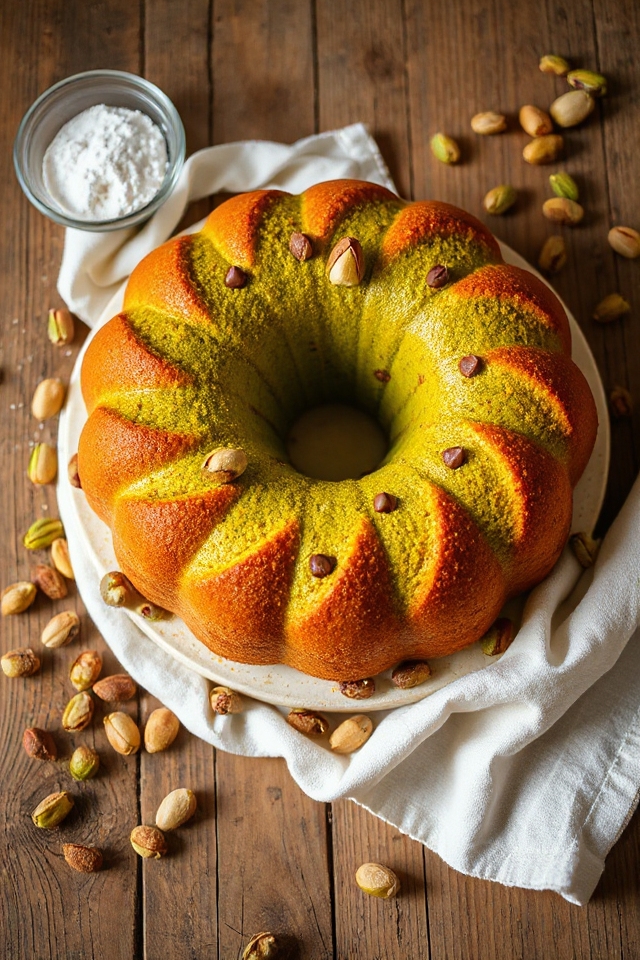 pistachio cake baking instructions