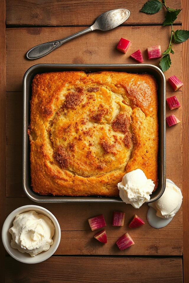 rhubarb cake baking instructions