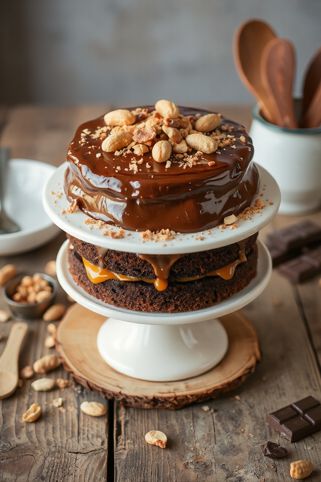 snickers cake baking instructions