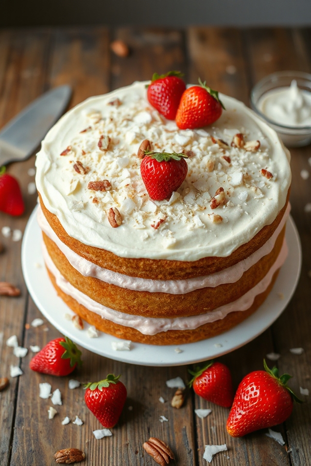 strawberry cake baking instructions