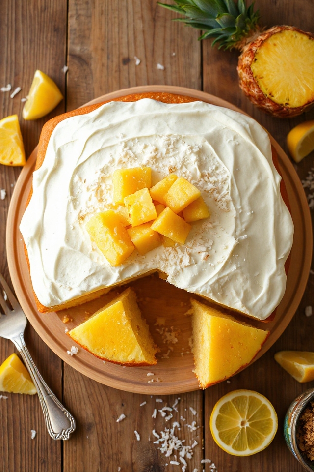 tropical flavored wedding cake
