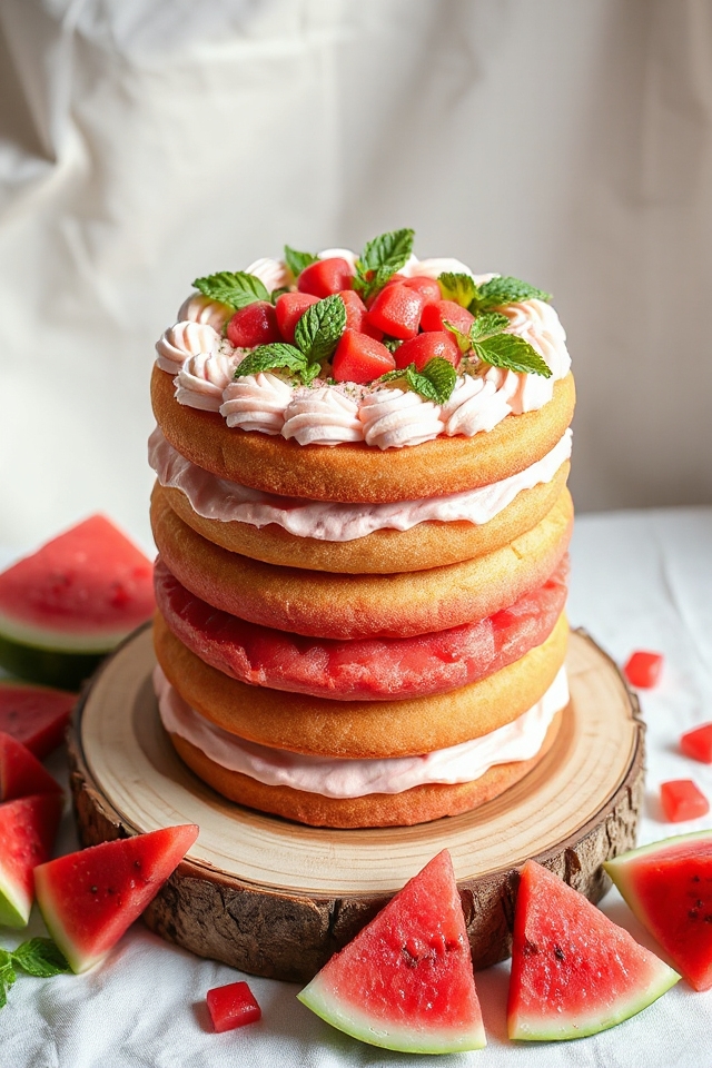 watermelon cake preparation steps